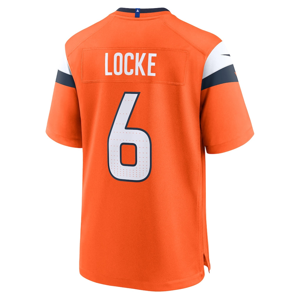 Tlead D.Broncos #6 P.J. Locke Orange Team Game Jersey