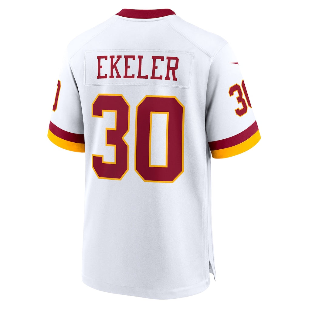 Tlead W.Commanders #30 Austin Ekeler White Game Super Bowl Era Jersey