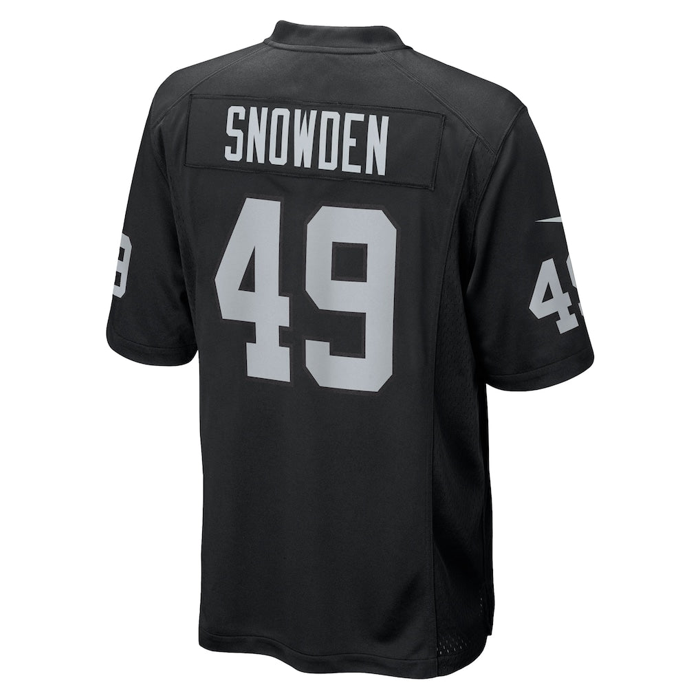 Tlead LV.Raiders #49 Charles Snowden Black Team Game Jersey
