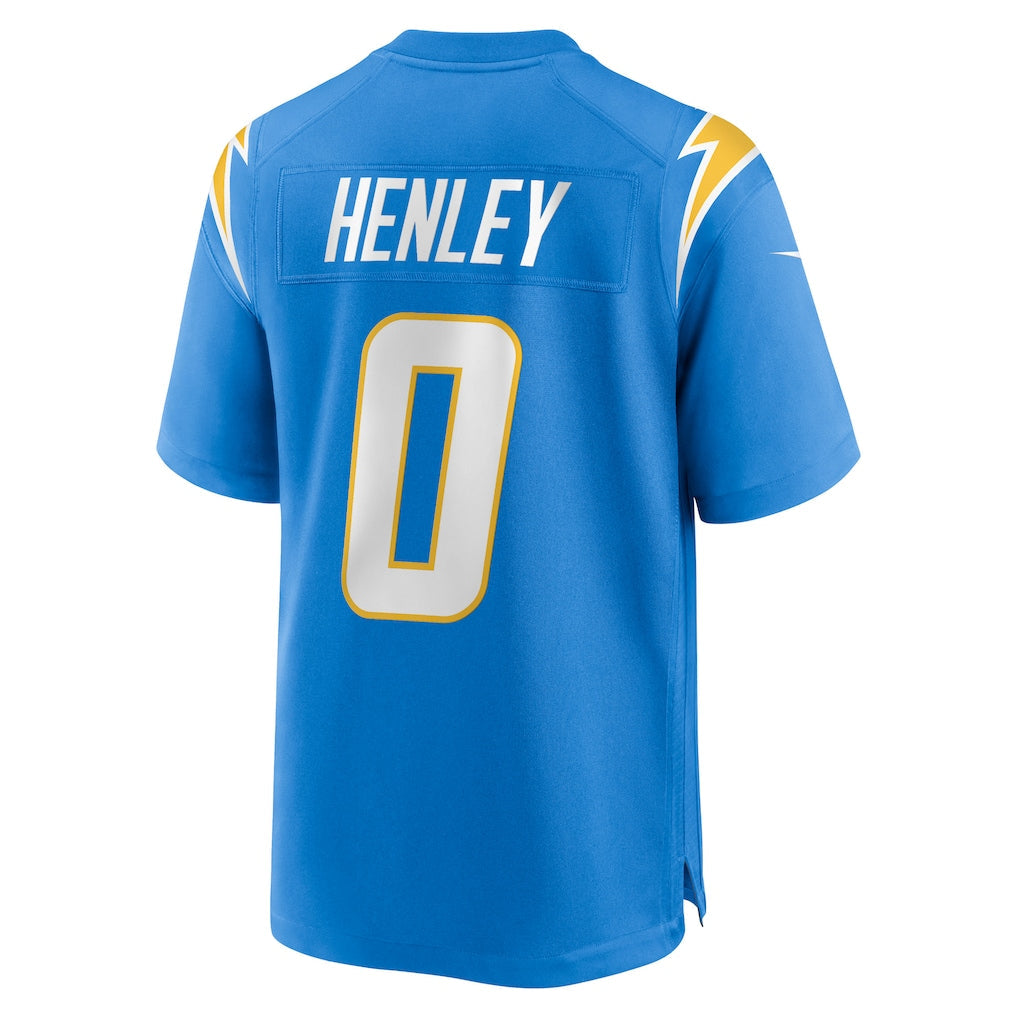 Tlead LA.Chargers #0 Daiyan Henley Powder Blue Team Game Jersey