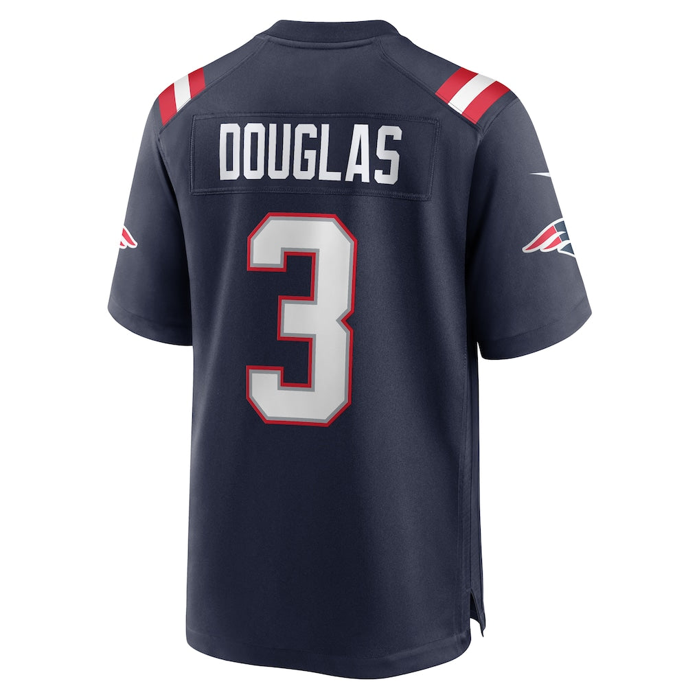 Tlead NE.Patriots #3 Demario Douglas Navy Game Jersey