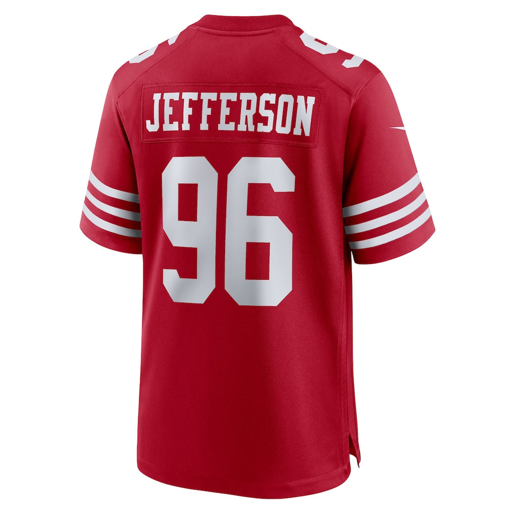 Tlead SF.49ers #96 Jordan Jefferson Scarlet Team Game Jersey