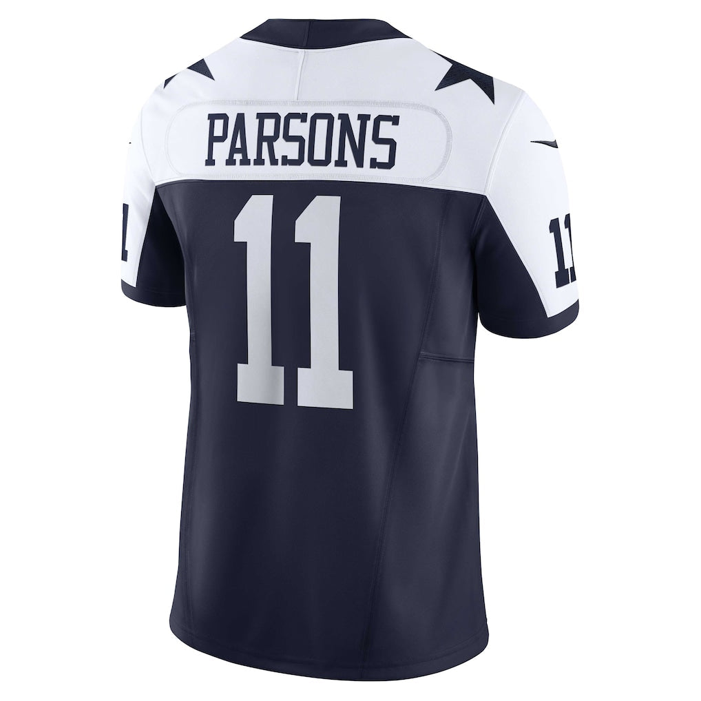 Tlead D.Cowboys #11 Micah Parsons Navy Vapor F.U.S.E. Elite Jersey