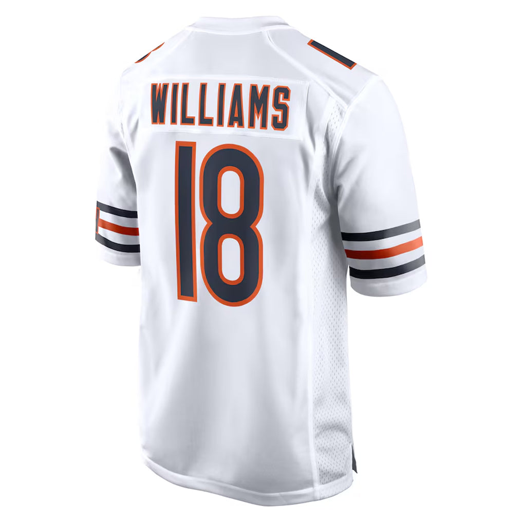 Tlead C.Bears #18 Caleb Williams Player White Home Game Stitched Jerseys