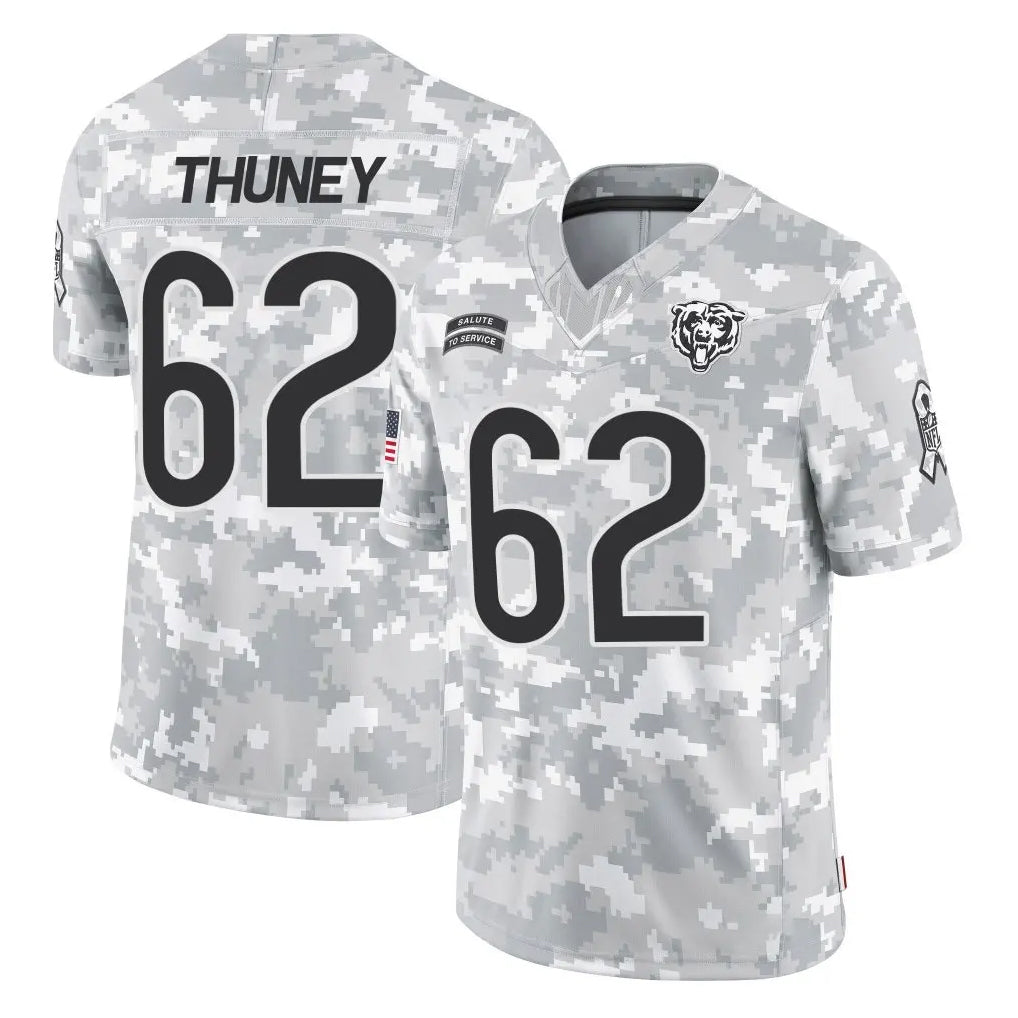 Tlead C.Bears #62 Joe Thuney Player Arctic Camo Salute to Service Limited Stitched Jerseys