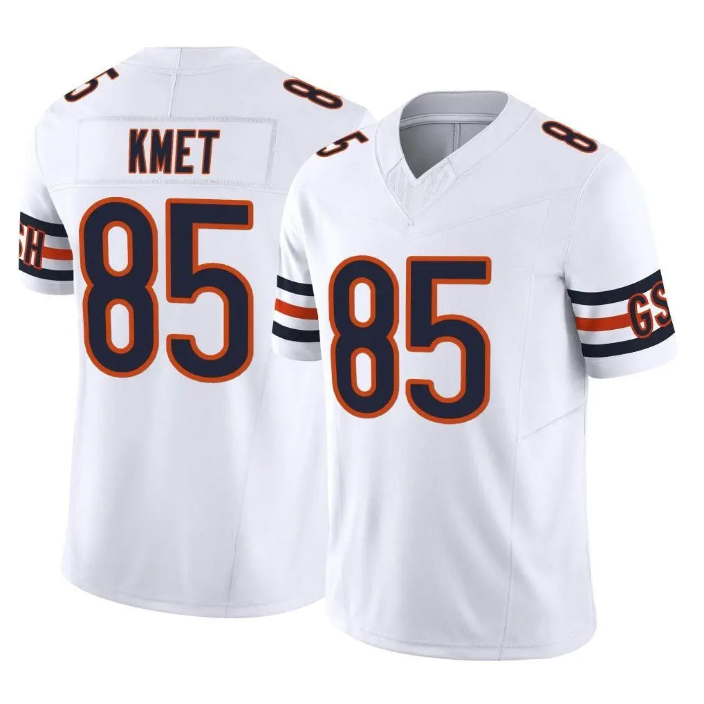 Tlead C.Bears #85 Cole Kmet Player White Vapor F.U.S.E. Limited Home Game Stitched Jerseys