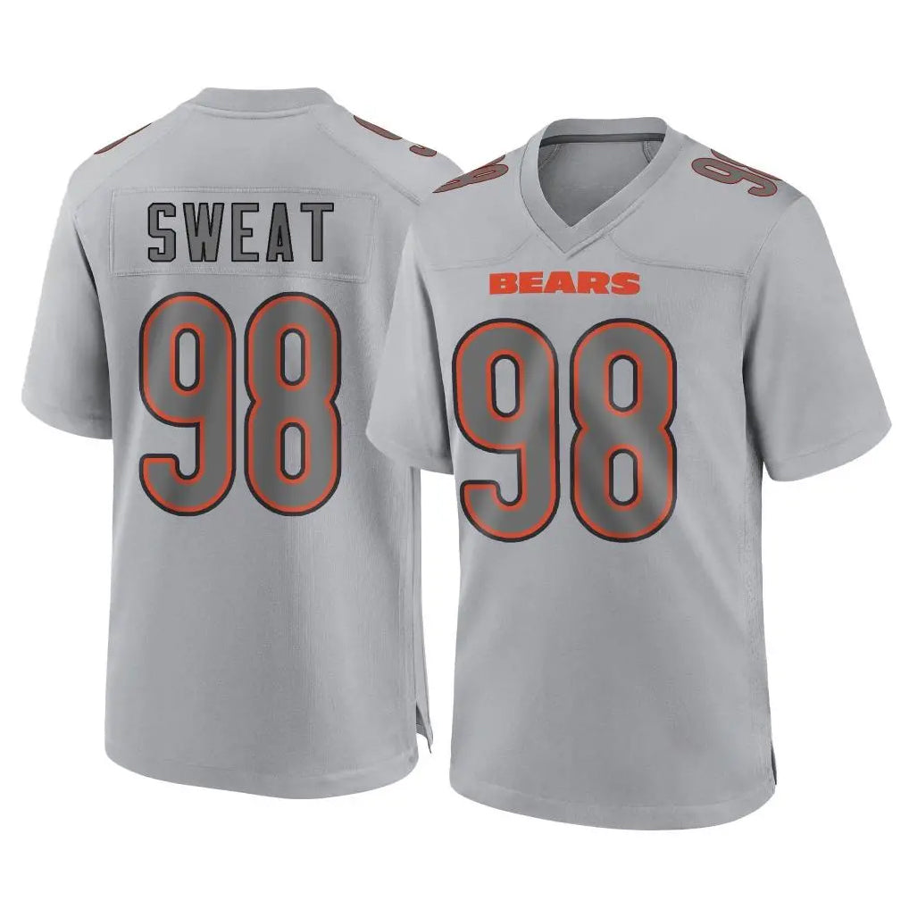 Tlead C.Bears #98 Montez Sweat Player Gray Atmosphere Fashion Game Stitched Jerseys