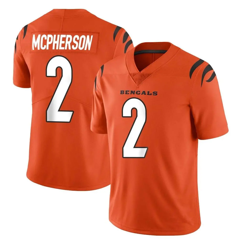 Tlead C.Bengals #2 Evan McPherson Player Orange Vapor Untouchable Limited Home Game Stitched Jerseys