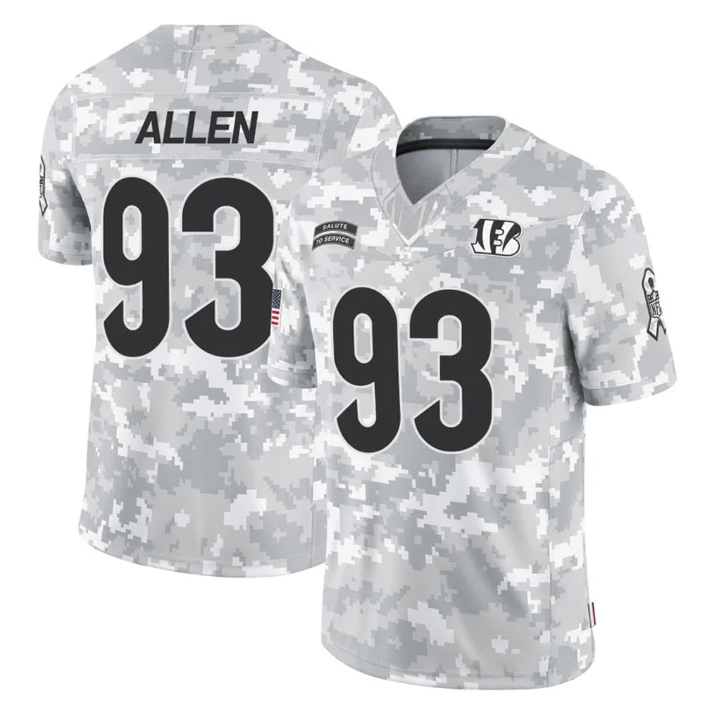 Tlead C.Bengals #93 Jonathan Allen Player Arctic Camo Salute to Service Limited Stitched Jerseys