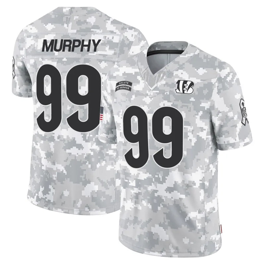 Tlead C.Bengals #99 Myles Murphy Player Arctic Camo Salute to Service Limited Stitched Jerseys