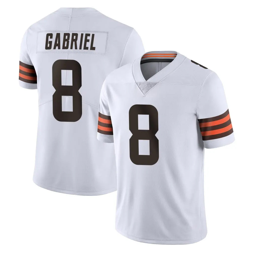 Tlead C.Browns #8 Dillon Gabriel Player White Vapor Untouchable Limited Home Game Stitched Jerseys