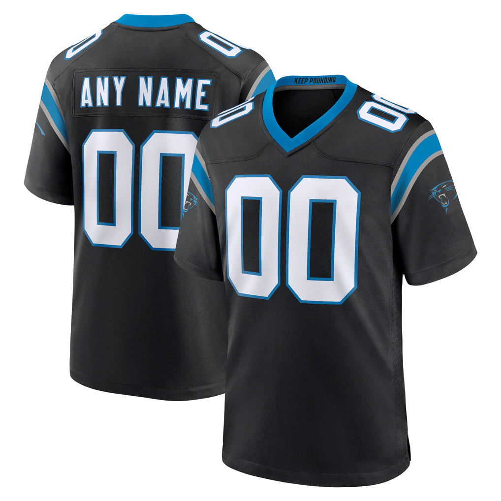 Tlead Custom C.Panthers Black Home Game Any Name & Numbers Stitched Jerseys