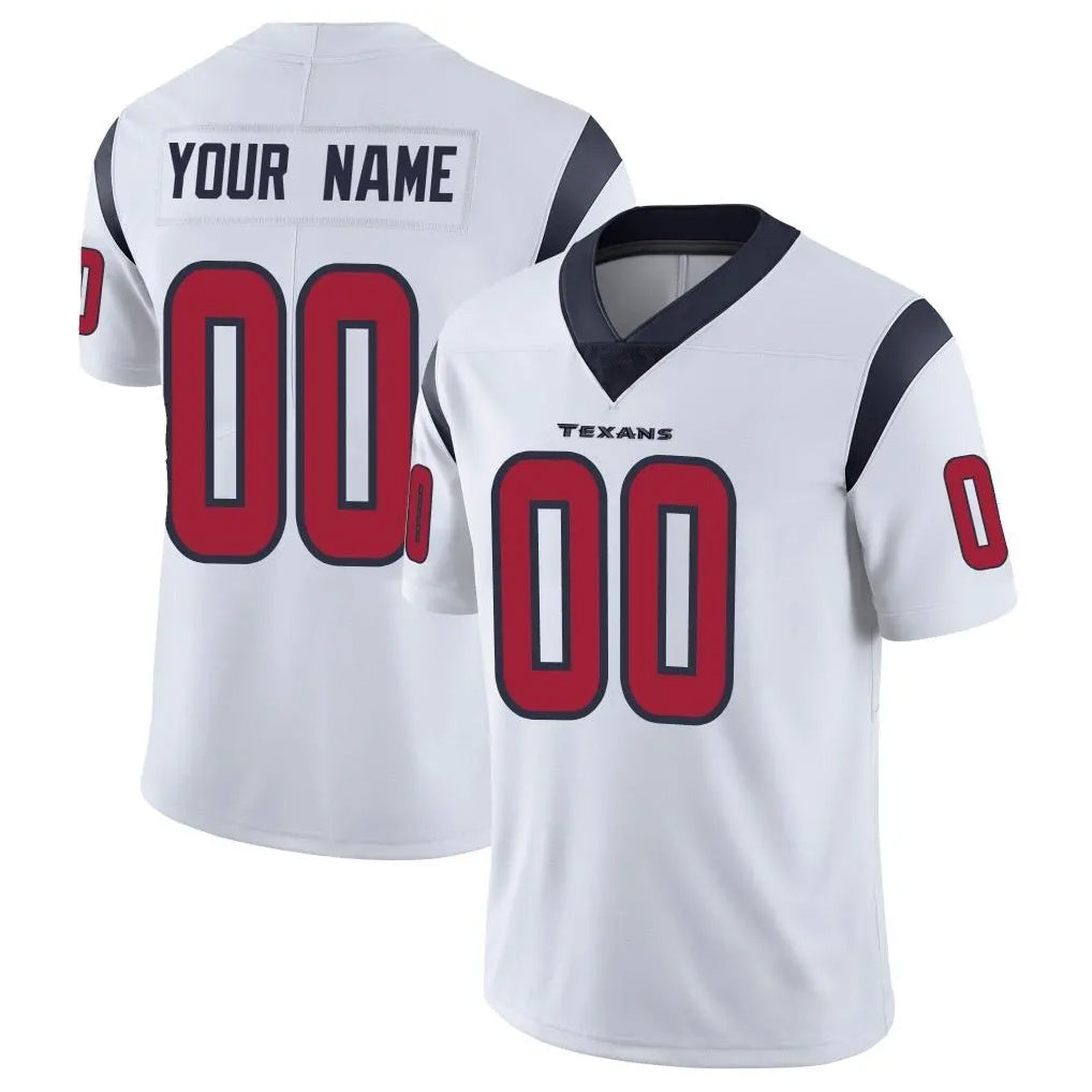 Tlead Custom H.Texans White Limited Vapor Untouchable Home Game Any Name & Numbers Stitched Jerseys