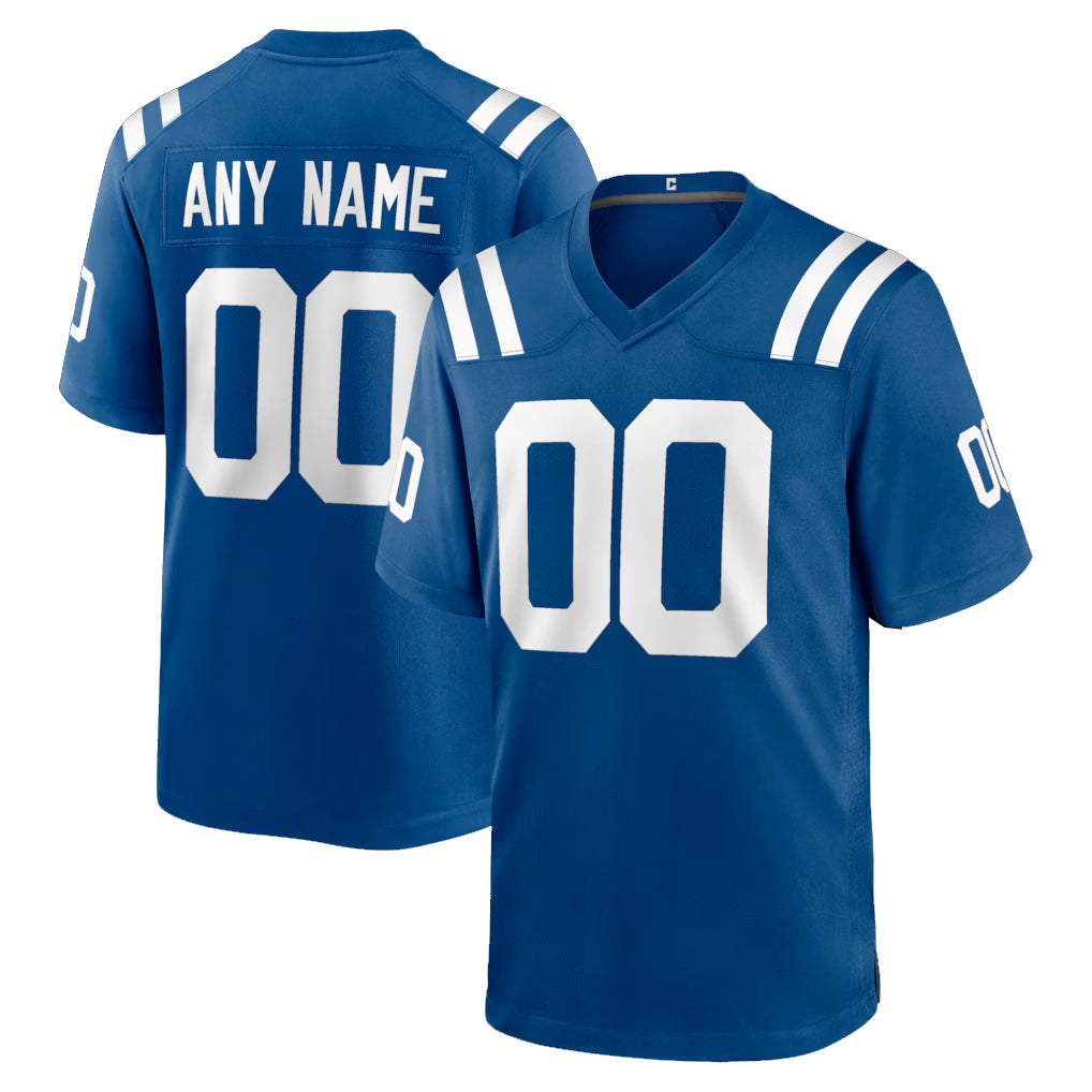 Tlead Custom IN.Colts Royal Home Game Any Name & Numbers Stitched Jerseys