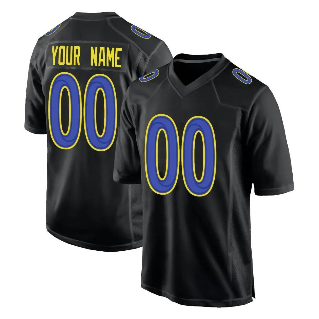 Tlead Custom LA.Rams Black Fashion Limited Home Game Any Name & Numbers Stitched Jerseys