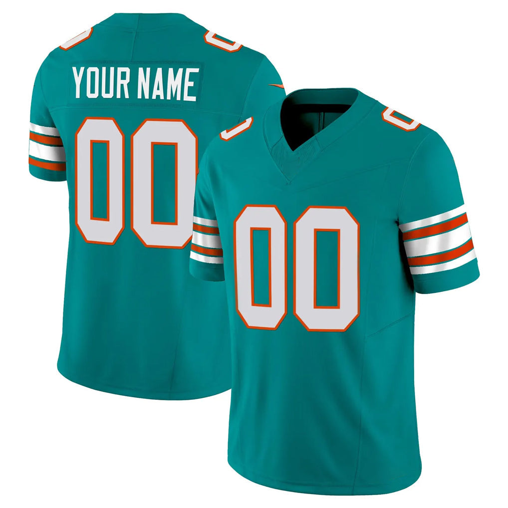 Tlead Custom M.Dolphins Aqua Limited Alternate Vapor F.U.S.E. Home Game Any Name & Numbers Stitched Jerseys