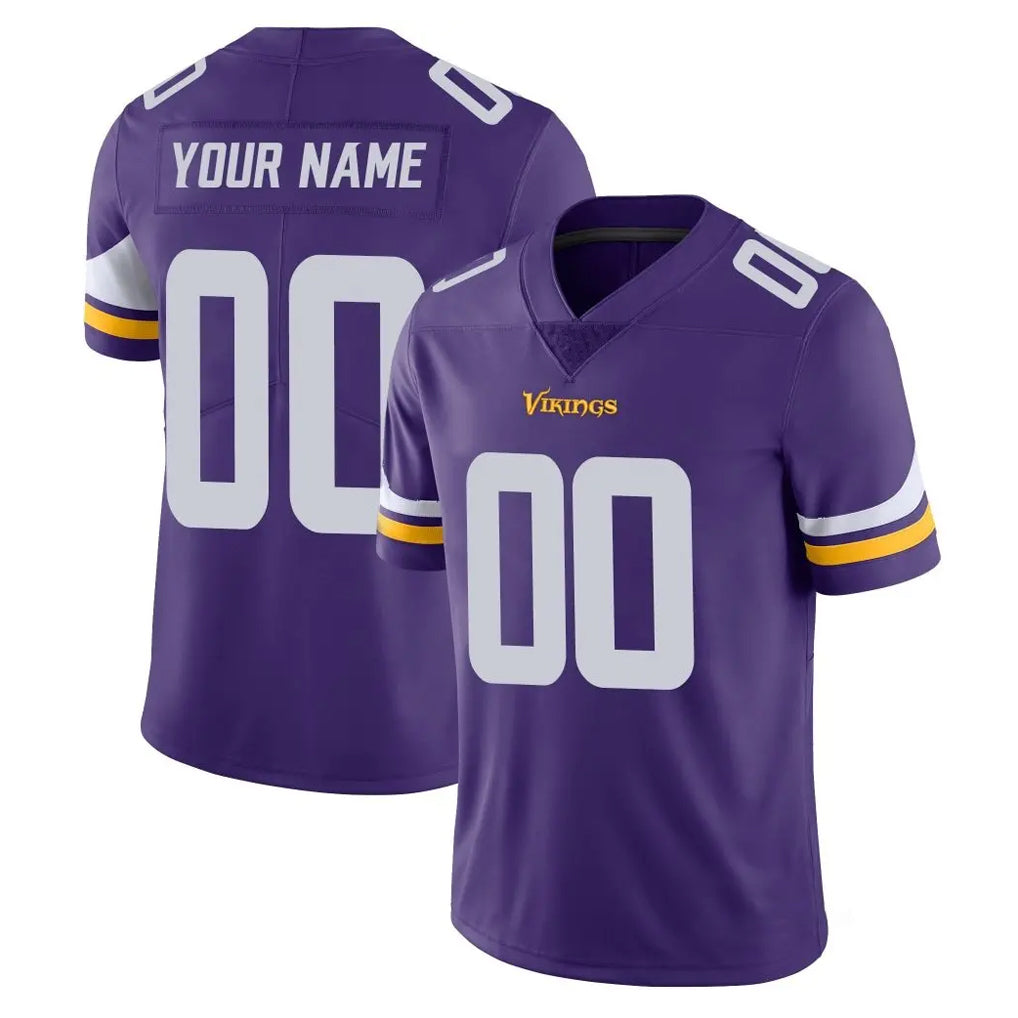 Tlead Custom MN.Vikings Purple Limited Vapor Untouchable Home Game Any Name & Numbers Stitched Jerseys