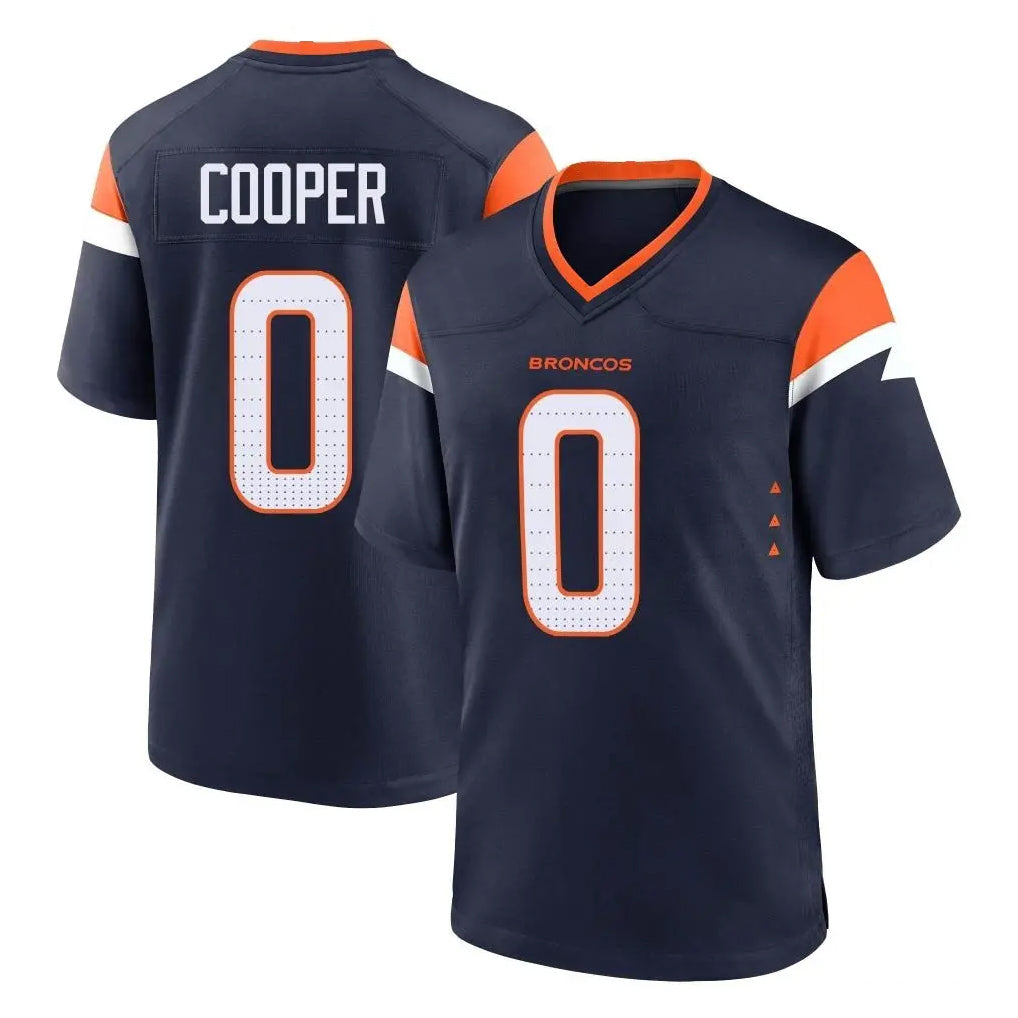 Tlead D.Broncos #0 Jonathon Cooper Player Navy Home Game Stitched Jerseys
