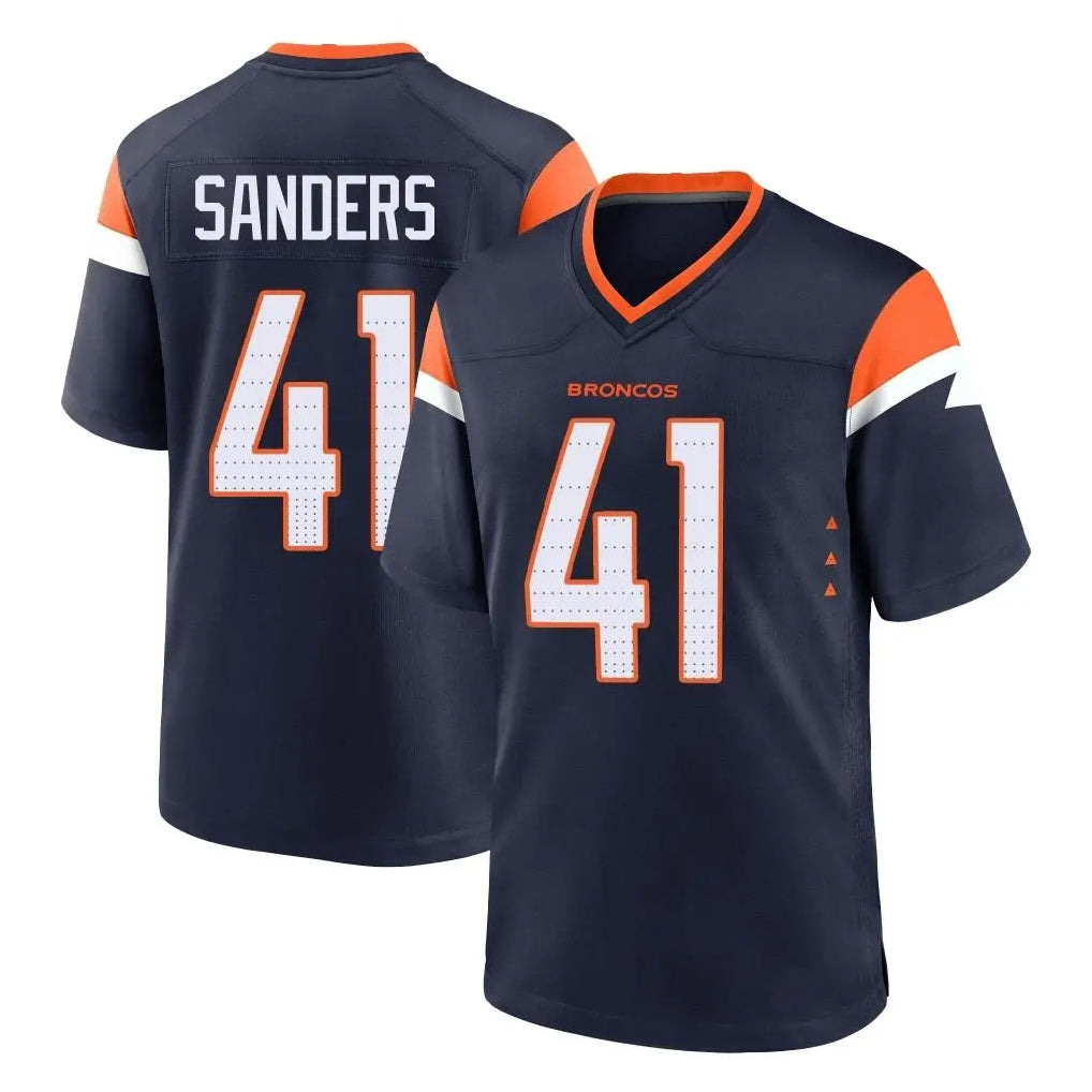 Tlead D.Broncos #41 Drew Sanders Player Navy Home Game Stitched Jerseys