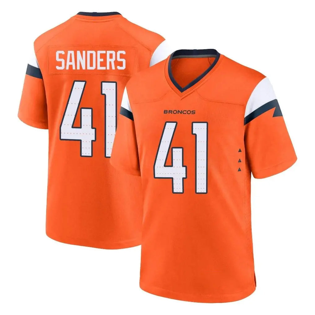 Tlead D.Broncos #41 Drew Sanders Player Orange Home Game Stitched Jerseys