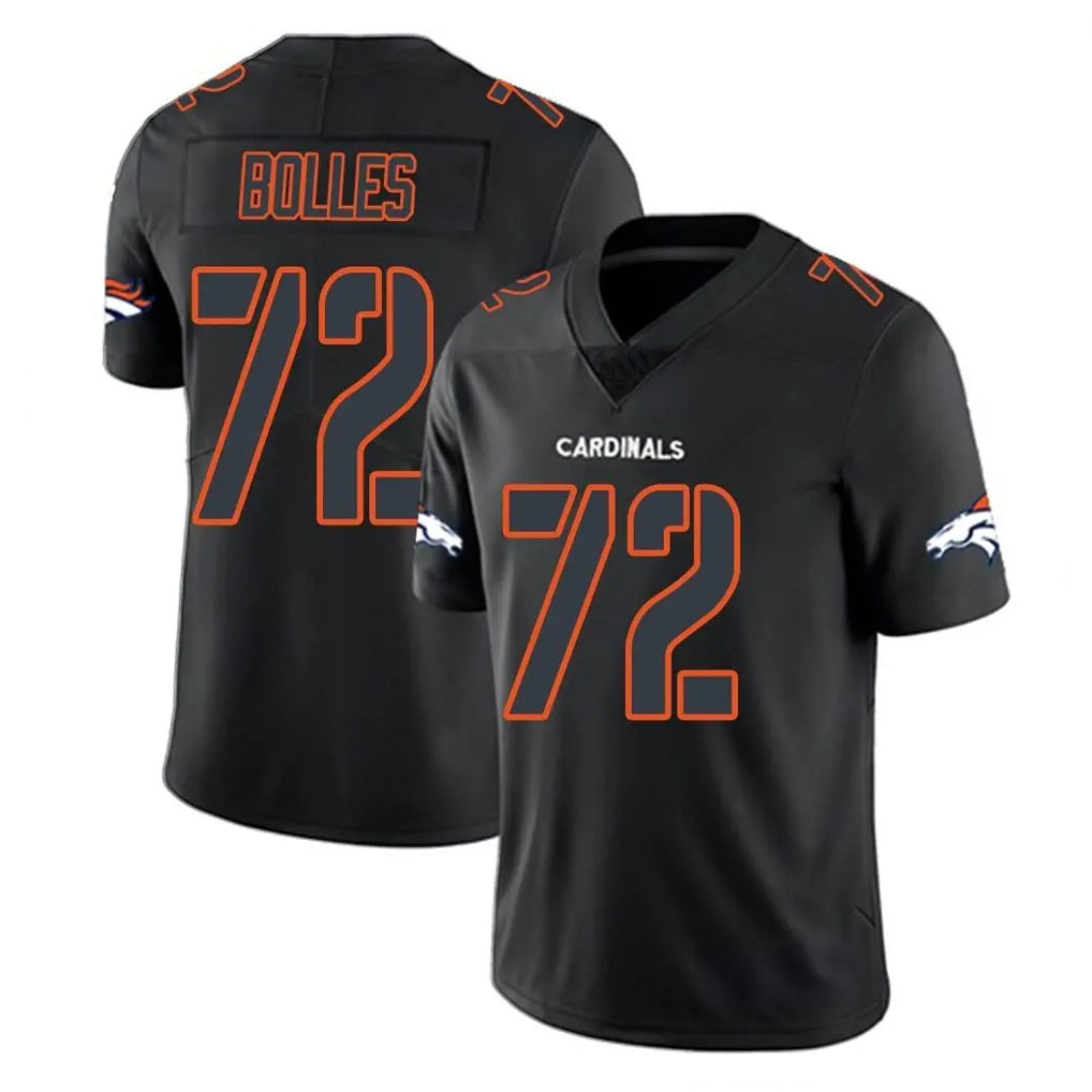 Tlead D.Broncos #72 Garett Bolles Player Black Impact Limited Game Stitched Jerseys