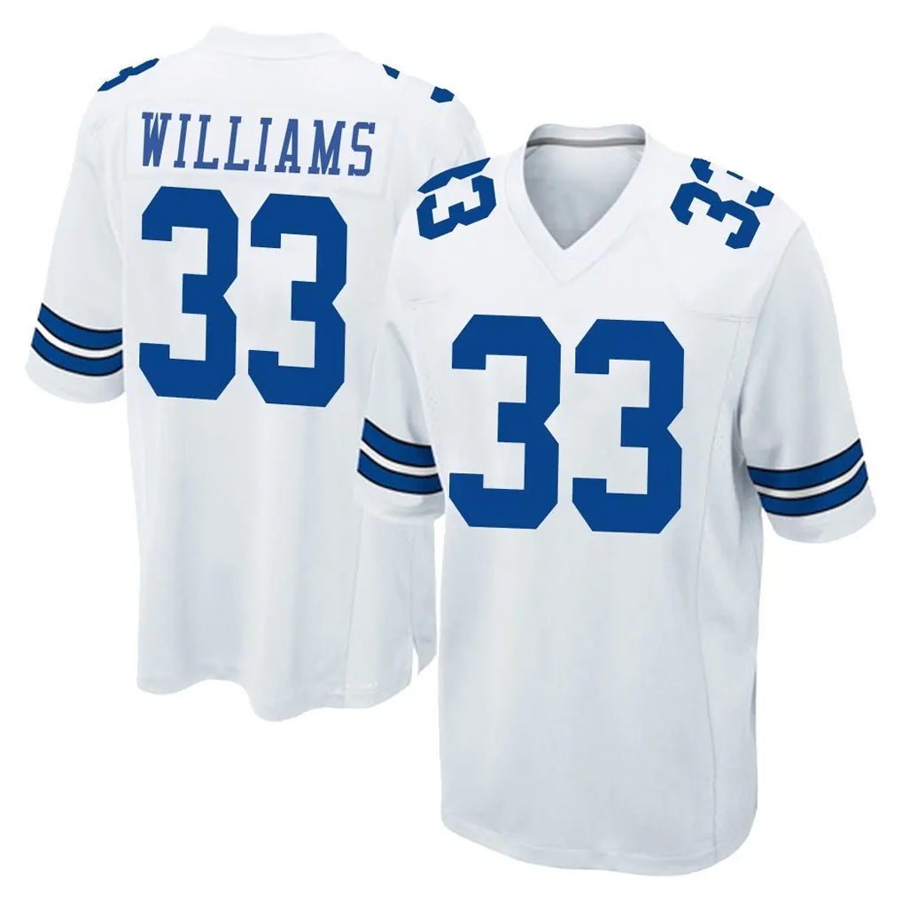 Tlead D.Cowboys #33 Javonte Williams Player White Home Game Stitched Jerseys