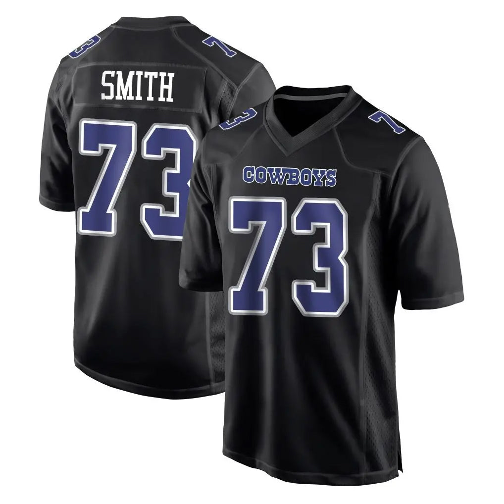 Tlead D.Cowboys #73 Tyler Smith Player Carbon Black Fashion Home Game Stitched Jerseys