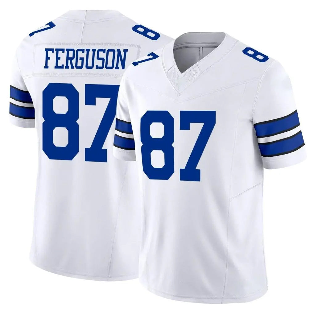 Tlead D.Cowboys #87 Jake Ferguson Player White Limited Vapor F.U.S.E. Home Game Stitched Jerseys