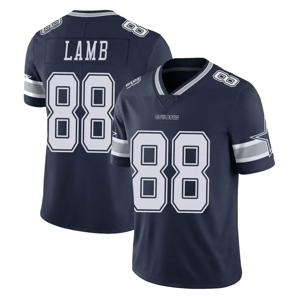 Tlead D.Cowboys #88 CeeDee Lamb Player Navy Vapor Untouchable Limited Home Game Stitched Jerseys