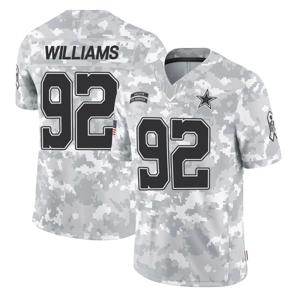 Tlead D.Cowboys #92 Quinnen Williams Player Arctic Camo Salute to Service Limited Home Game Stitched Jerseys