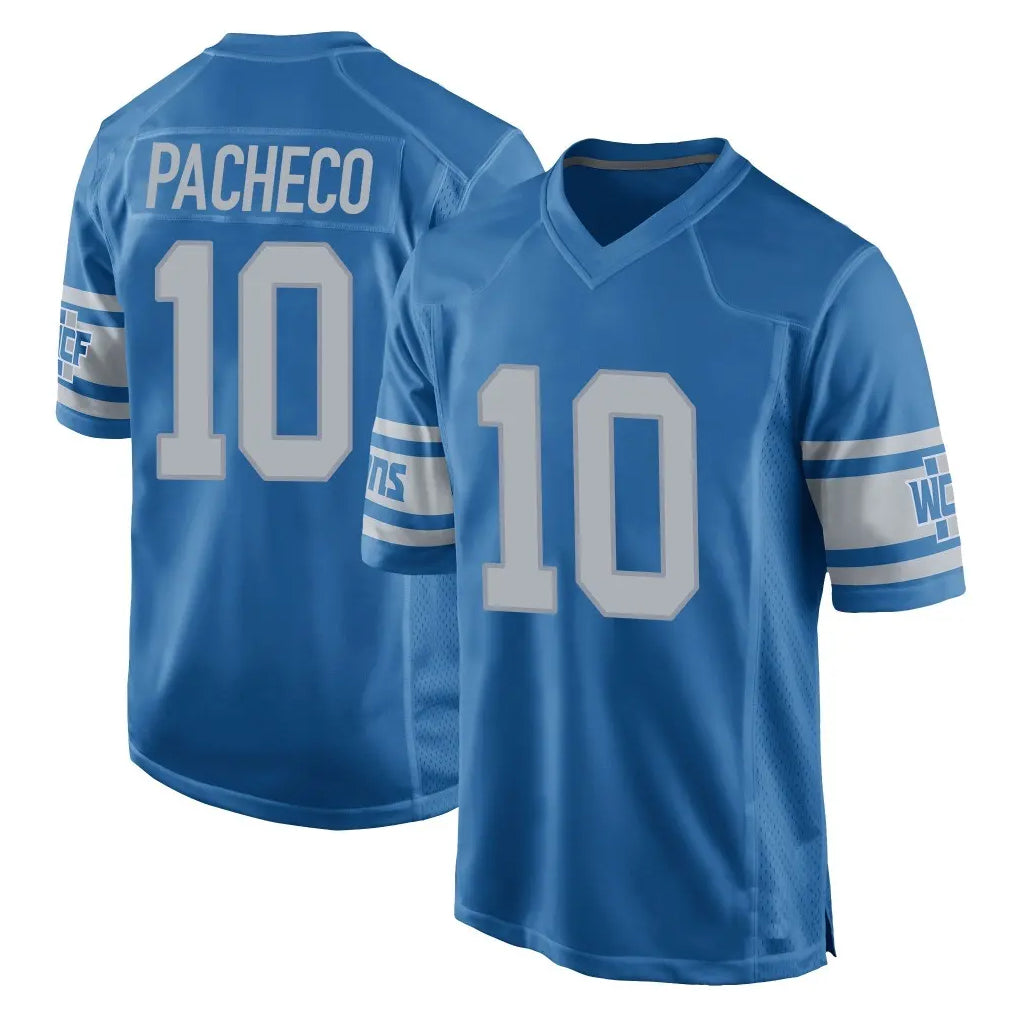 Tlead D.Lions #10 Isiah Pacheco Player Blue Vapor Untouchable Throwback Game Stitched Jerseys
