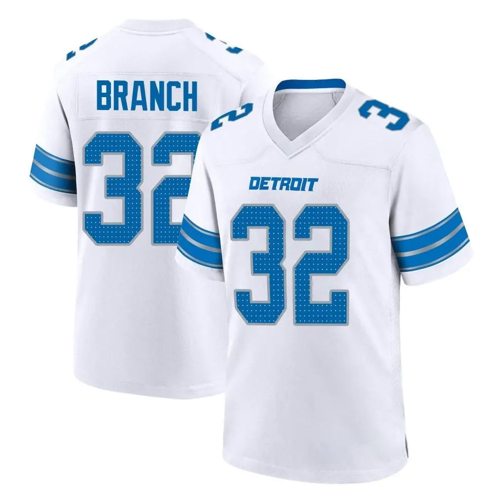 Tlead D.Lions #32 Brian Branch Player White Alternate Home Game Stitched Jerseys