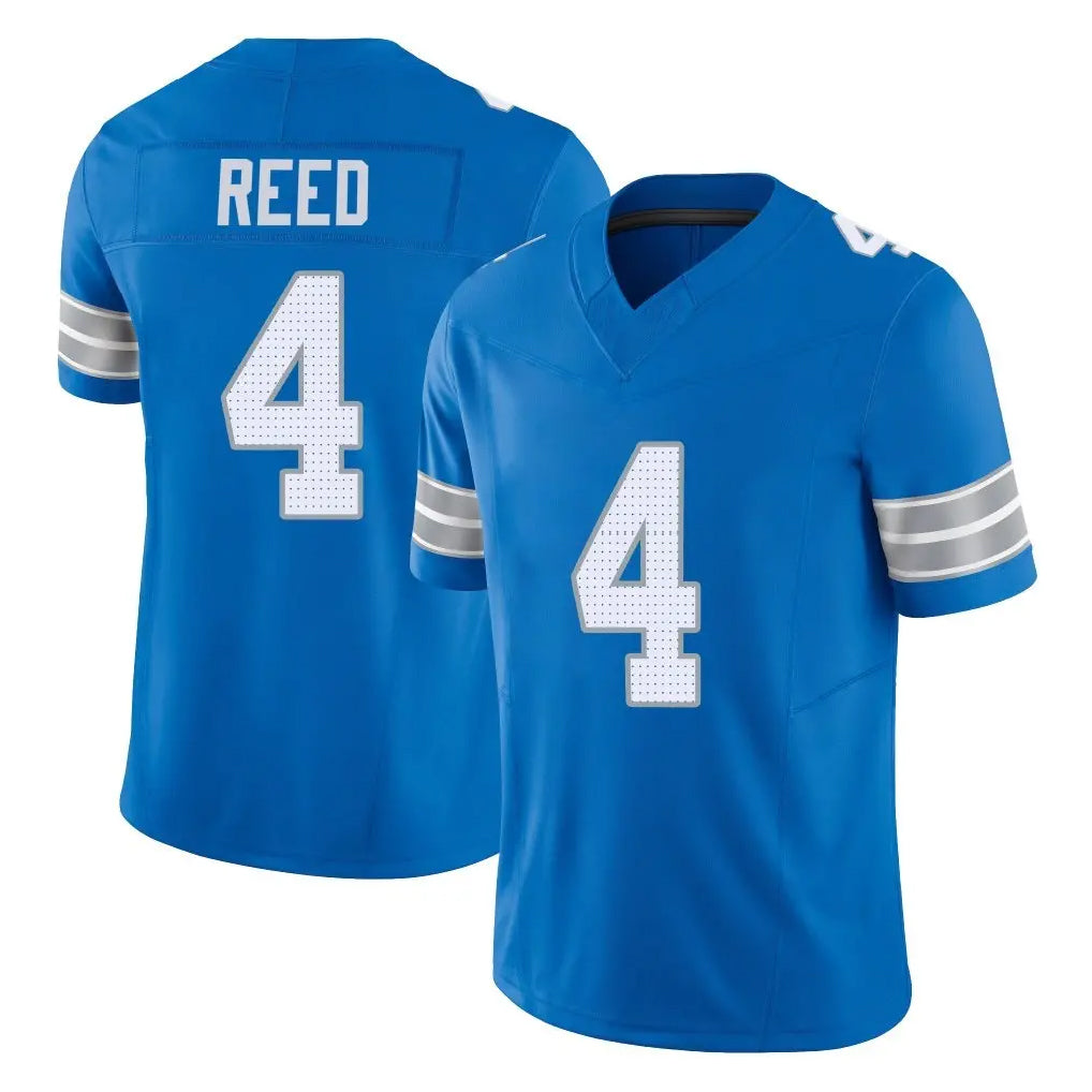 Tlead D.Lions #4 D.J. Reed Player Blue Limited Vapor F.U.S.E. Alternate Home Game Stitched Jerseys