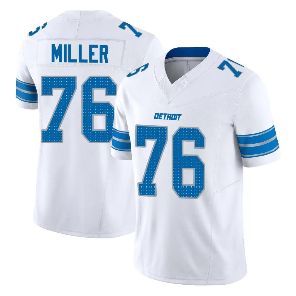 Tlead D.Lions #76 Blake Miller Player White Limited Vapor F.U.S.E. Alternate Home Game Stitched Jerseys