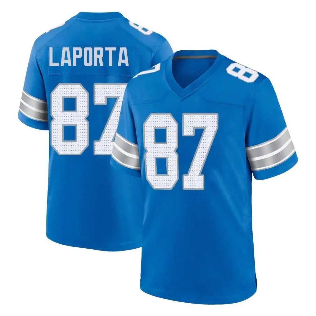 Tlead D.Lions #87 Sam LaPorta Player Blue Alternate Home Game Stitched Jerseys