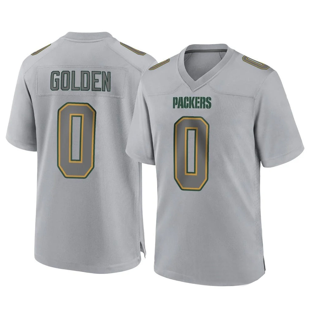 Tlead GB.Packers #0 Matthew Golden Player Gray Atmosphere Fashion Home Game Stitched Jerseys