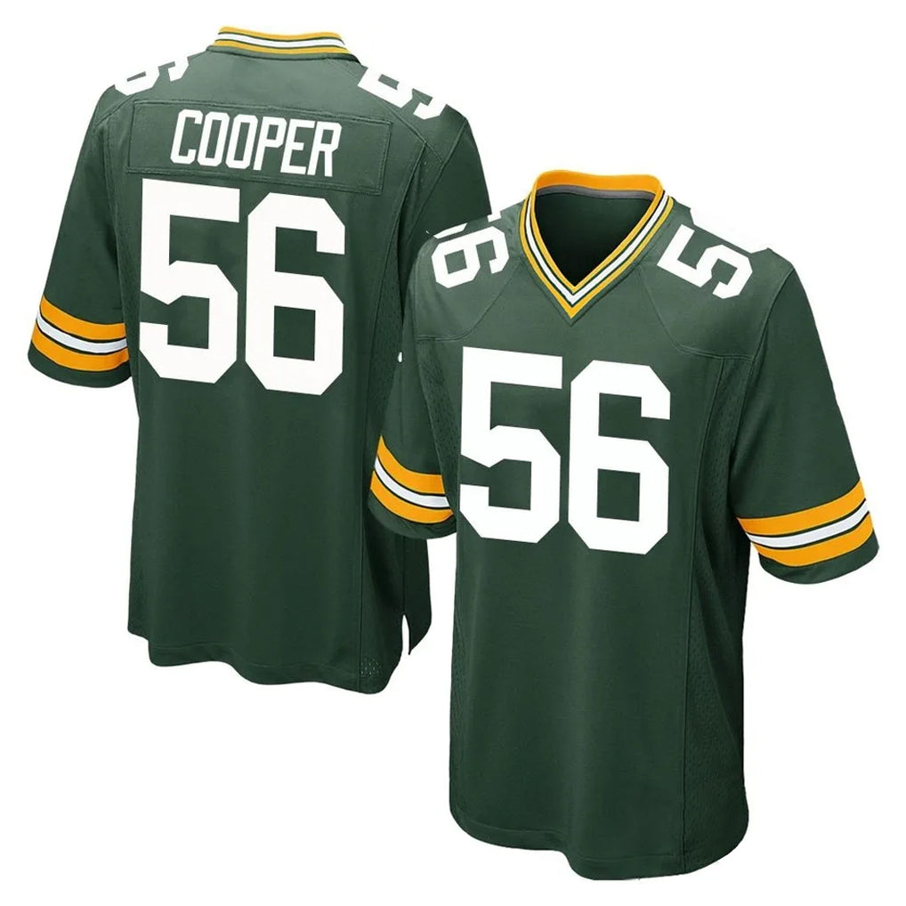 Tlead GB.Packers #56 Edgerrin Cooper Player Green Home Game Stitched Jerseys