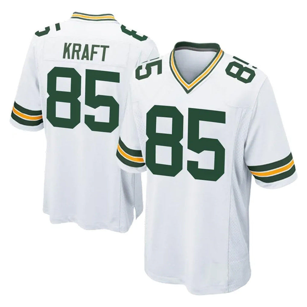 Tlead GB.Packers #85 Tucker Kraft Player White Home Game Stitched Jerseys