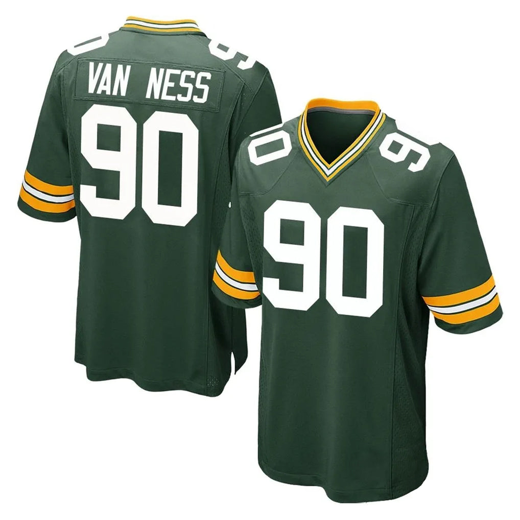Tlead GB.Packers #90 Lukas Van Ness Player Green Home Game Stitched Jerseys