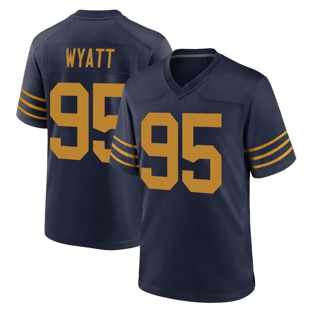 Tlead GB.Packers #95 Devonte Wyatt Player Navy The 1923 Classic Home Game Stitched Jerseys
