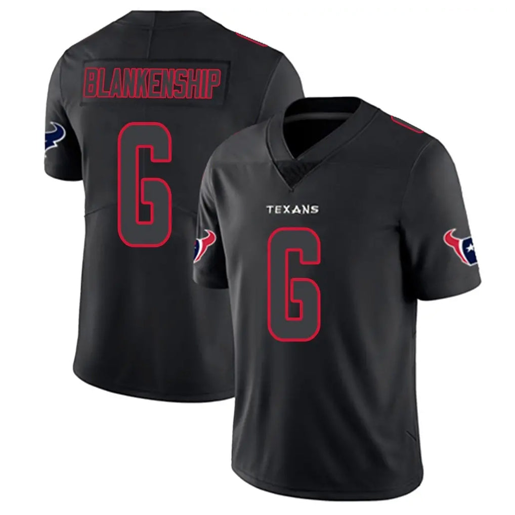 Tlead H.Texans #6 Reed Blankenship Player Black Impact Limited Game Stitched Jerseys