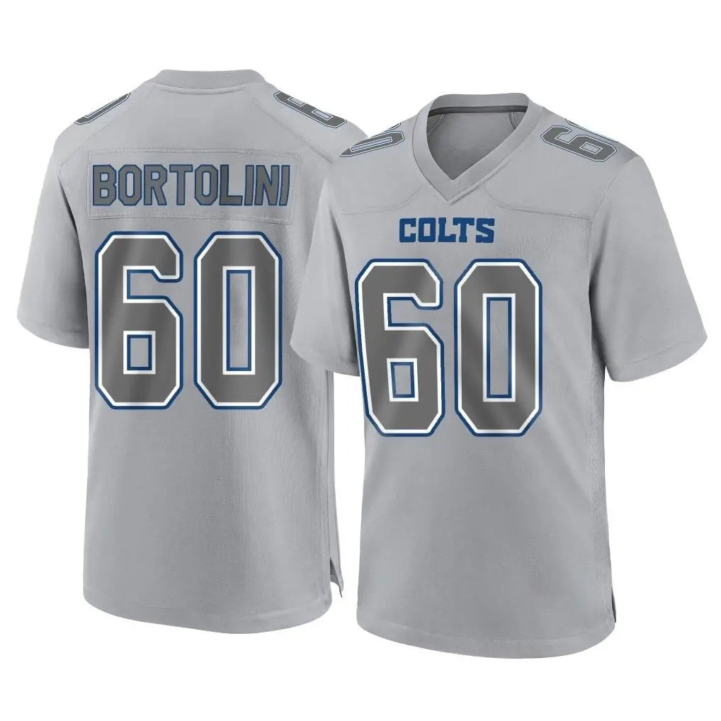 Tlead IN.Colts #60 Tanor Bortolini Player Gray Atmosphere Fashion Home Game Stitched Jerseys