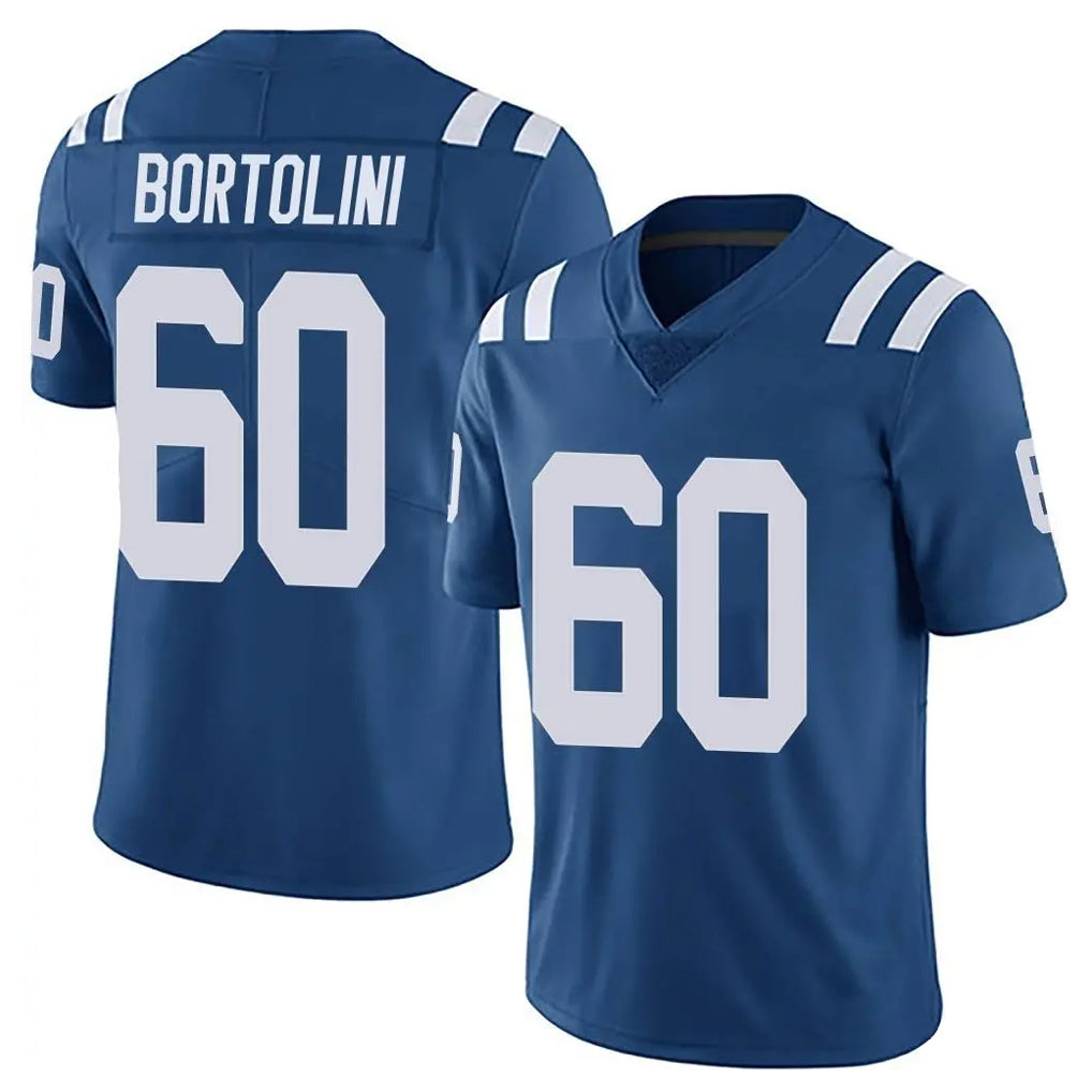 Tlead IN.Colts #60 Tanor Bortolini Player Royal Limited Vapor Untouchable Home Game Stitched Jerseys