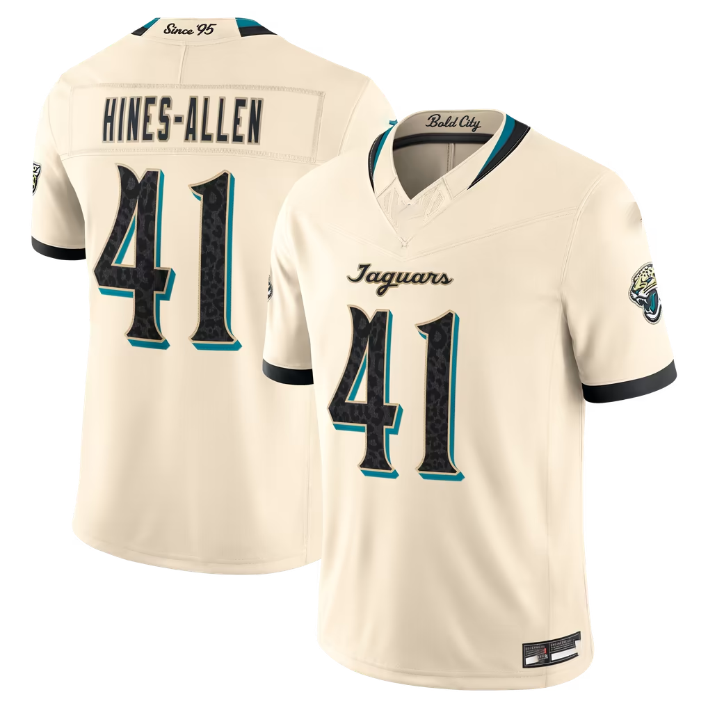Tlead J.Jaguars #41 Josh Hines-Allen Natural 2026 Rivalries Collection Limited Stitched Jerseys