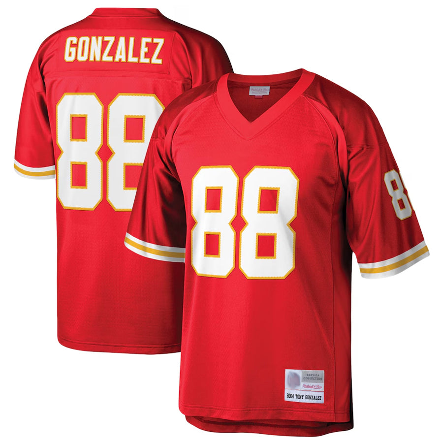 Tlead KC.Chiefs #88 Tony Gonzalez Player Mitchell & Ness Red Legacy Football Jerseys
