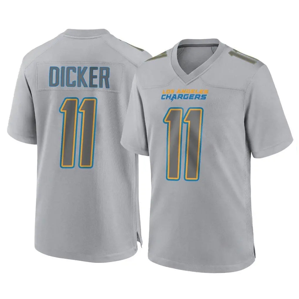 Tlead LA.Chargers #11 Cameron Dicker Player Gray Atmosphere Fashion Home Game Stitched Jerseys