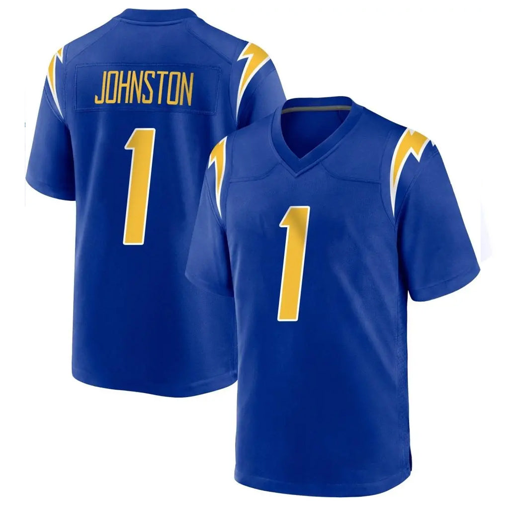 Tlead LA.Chargers #1 Quentin Johnston Player Royal Home Game Stitched Jerseys