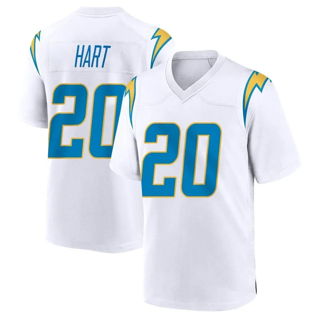 Tlead LA.Chargers #20 Cam Hart Player White Home Game Stitched Jerseys