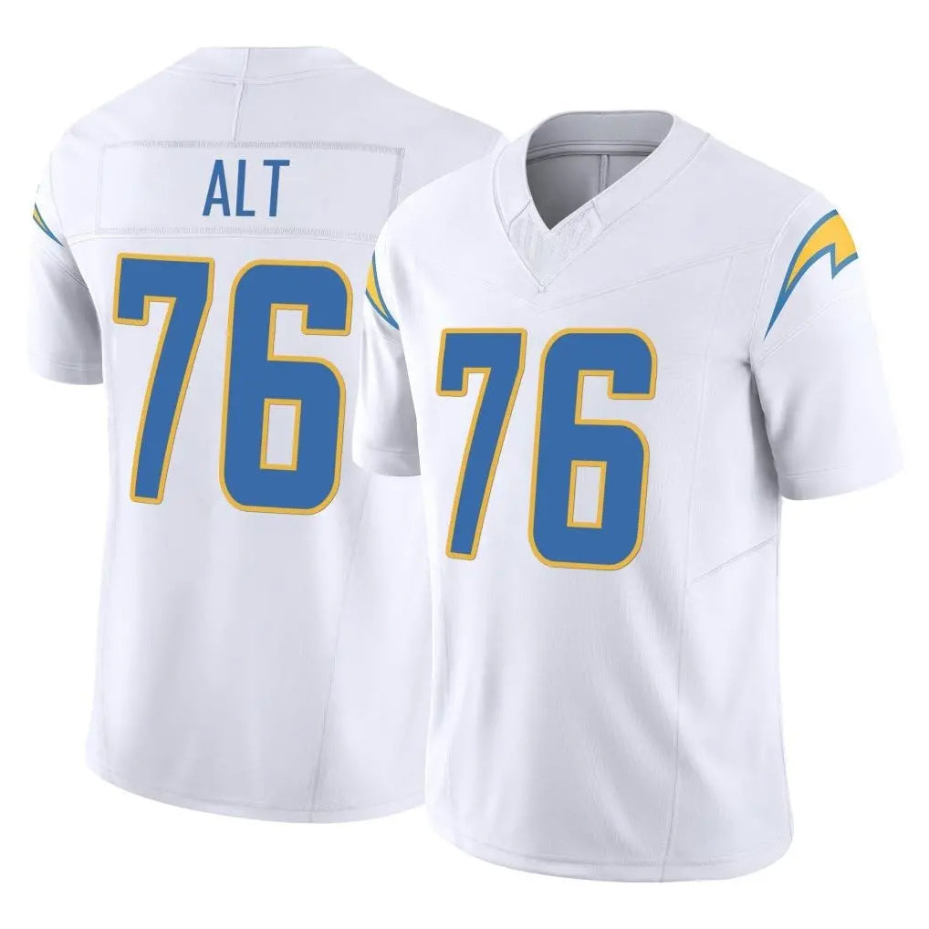 Tlead LA.Chargers #76 Joe Alt Player White Limited Vapor F.U.S.E. Home Game Stitched Jerseys
