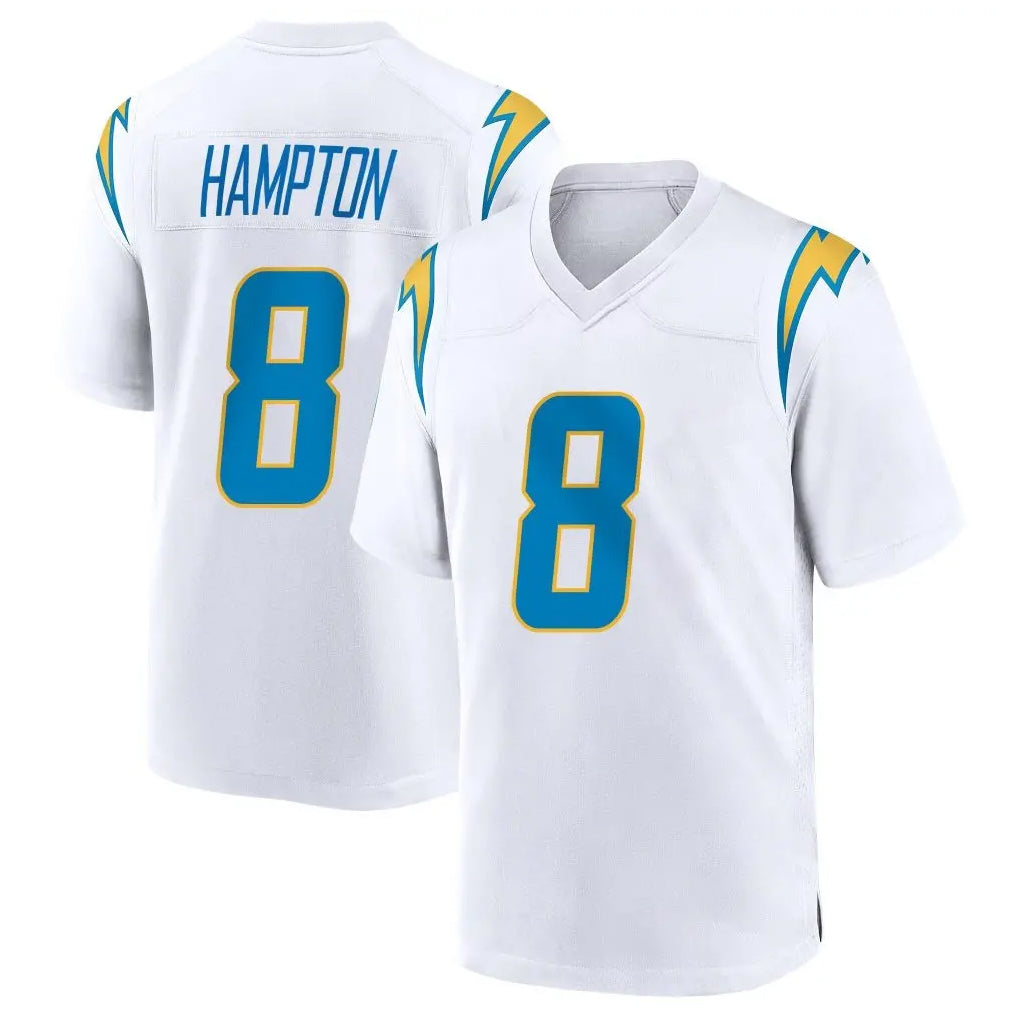 Tlead LA.Chargers #8 Omarion Hampton Player White Home Game Stitched Jerseys